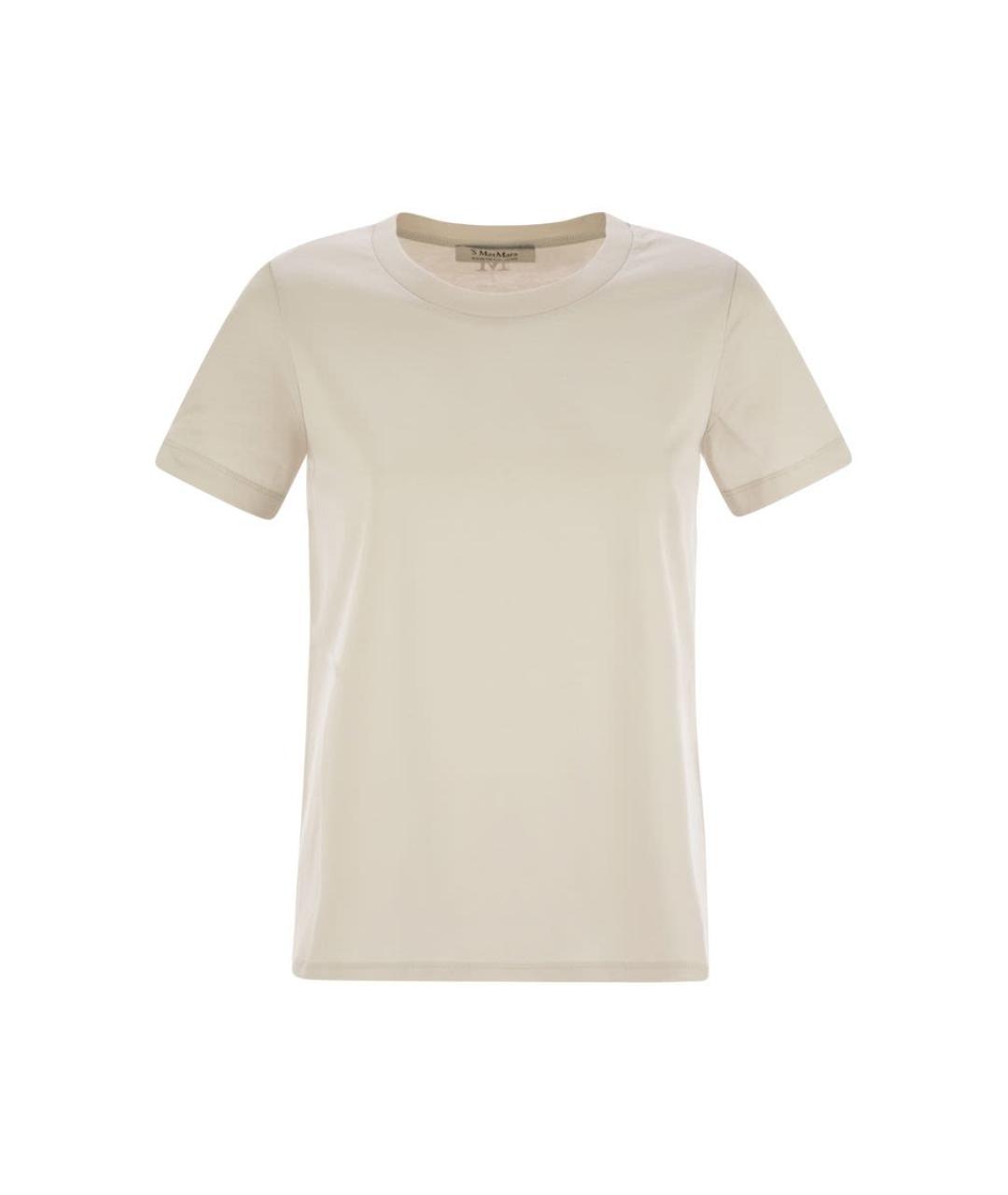 'S MAX MARA Бежевая хлопковая футболка, фото 1
