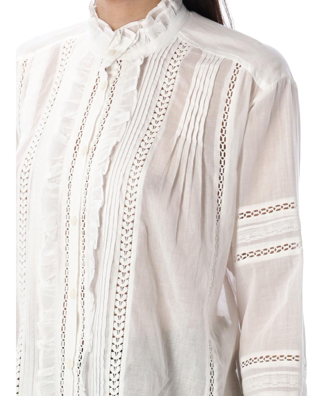 ISABEL MARANT ETOILE Белая хлопковая блузы, фото 4