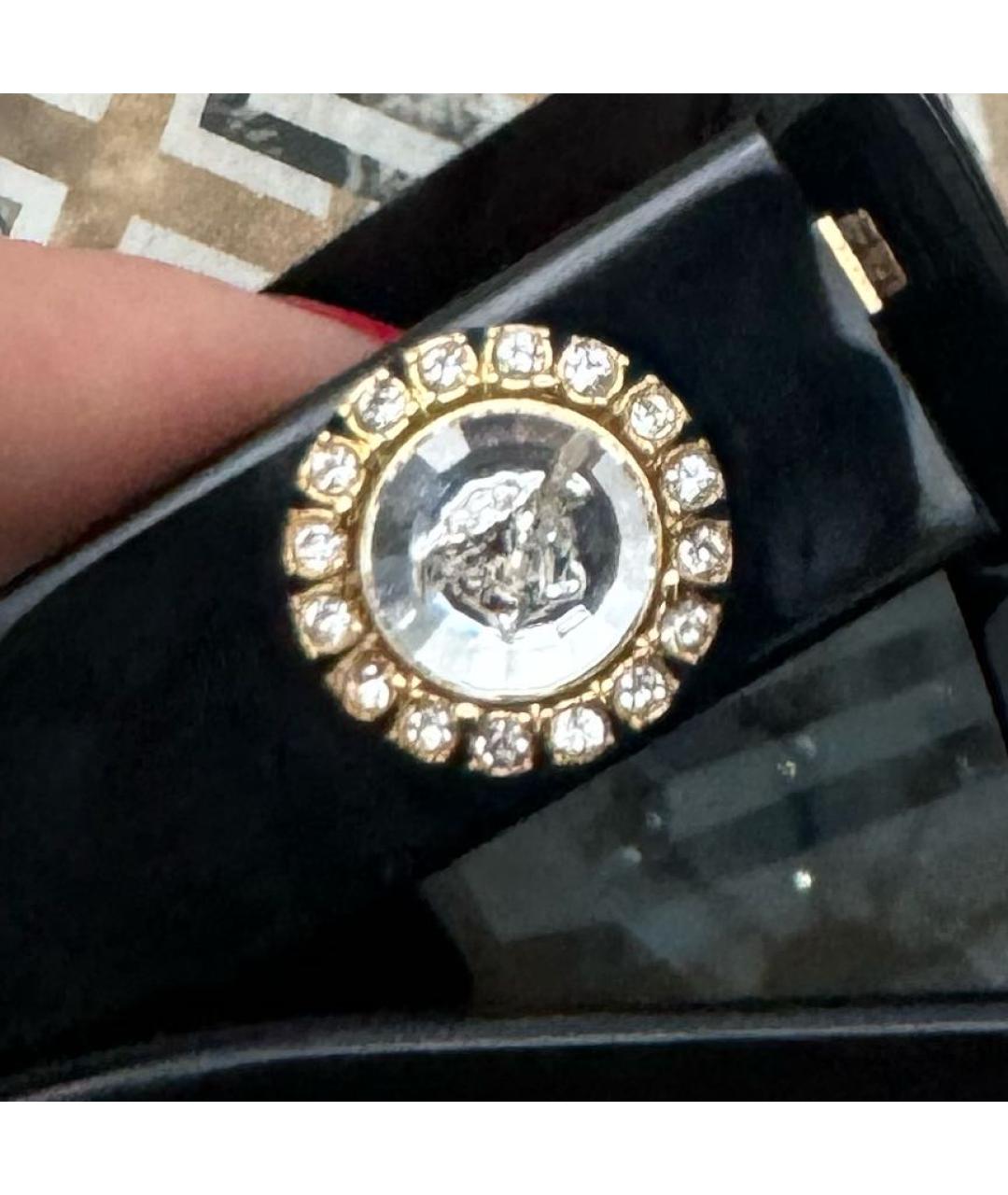 VERSACE Черные пластиковые солнцезащитные очки, фото 5
