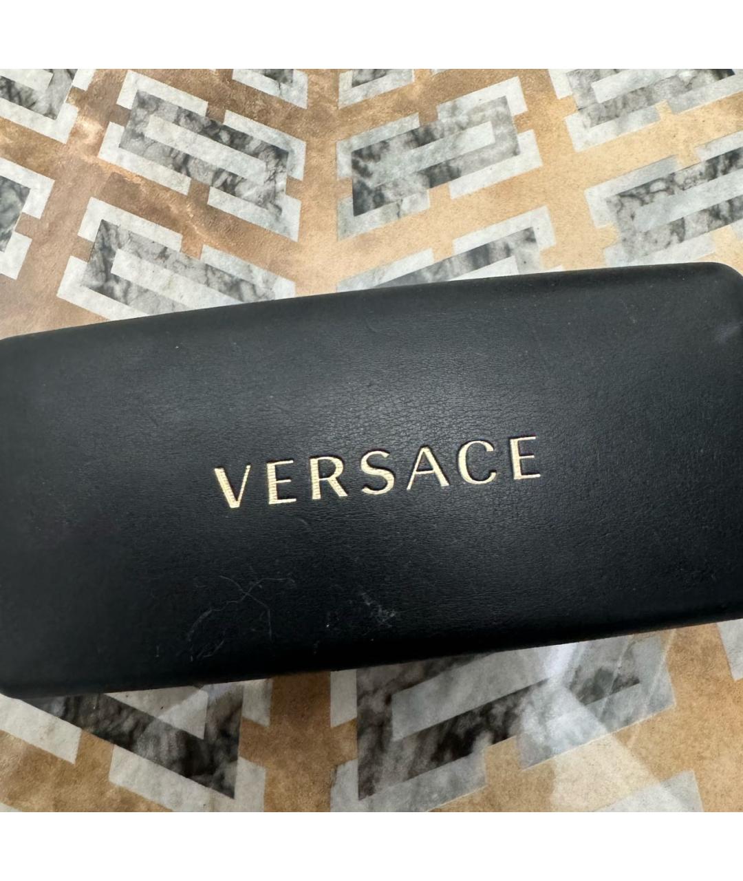 VERSACE Черные пластиковые солнцезащитные очки, фото 6