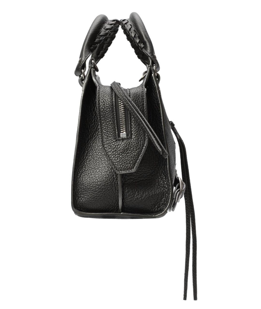 BALENCIAGA Антрацитовая кожаная сумка с короткими ручками, фото 3