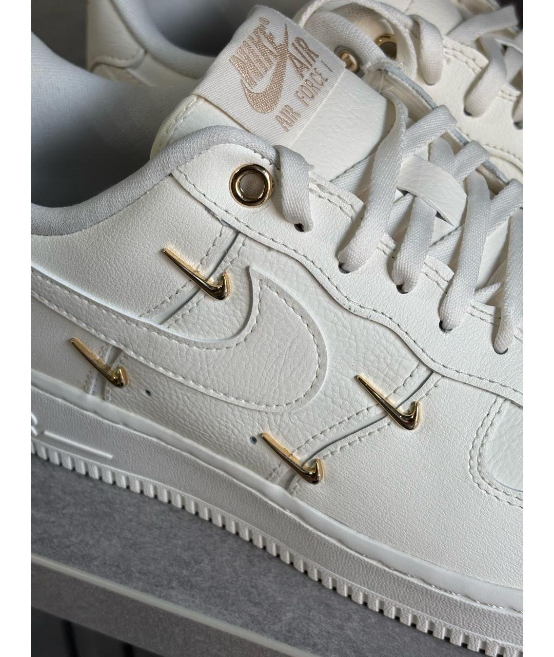 NIKE Белые кожаные кроссовки, фото 6