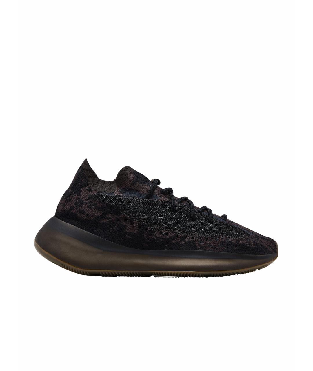 ADIDAS YEEZY Черные текстильные низкие кроссовки / кеды, фото 1