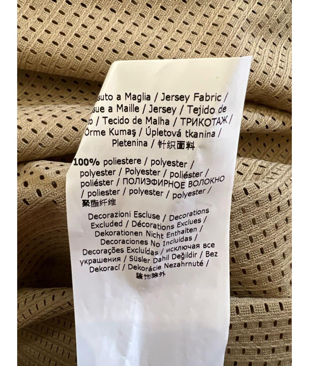 MAX MARA Бежевое полиэстеровое повседневное платье, фото 4