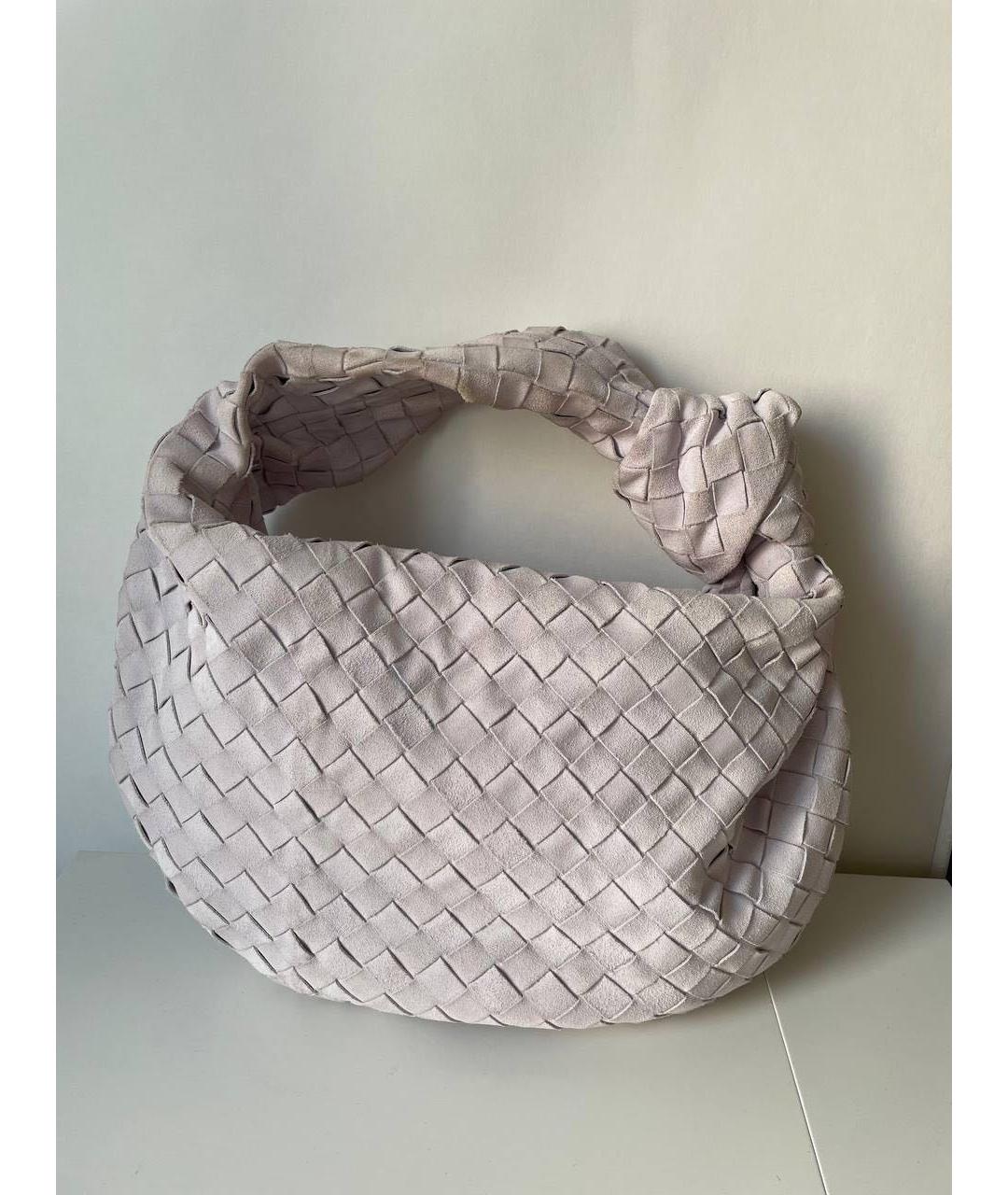 BOTTEGA VENETA Серая замшевая сумка с короткими ручками, фото 7