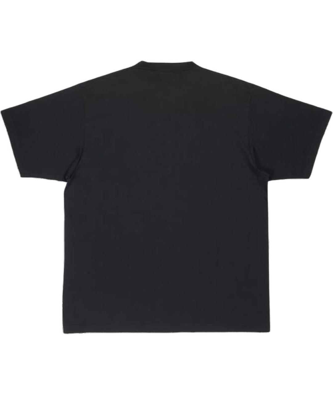BALENCIAGA Черная хлопковая футболка, фото 2