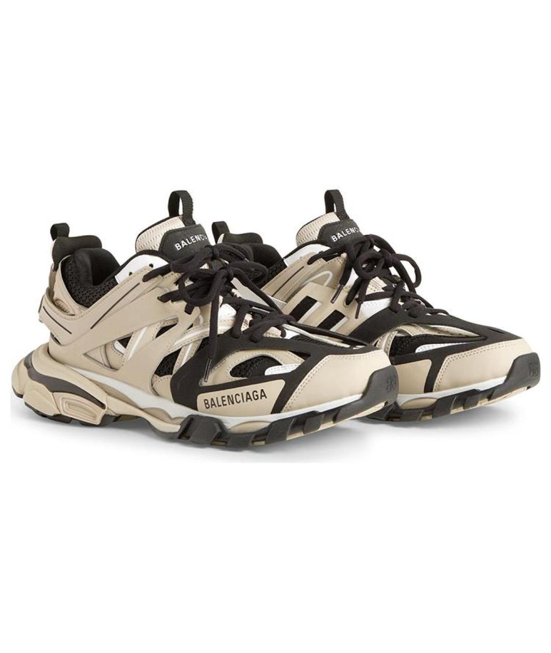 BALENCIAGA Бежевые низкие кроссовки / кеды, фото 4