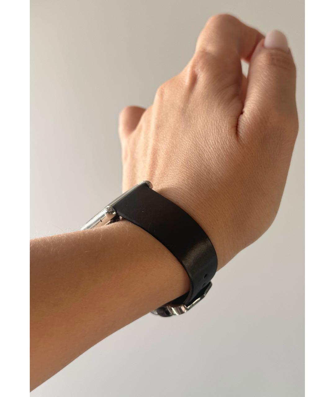 CARTIER Черные металлические часы, фото 8