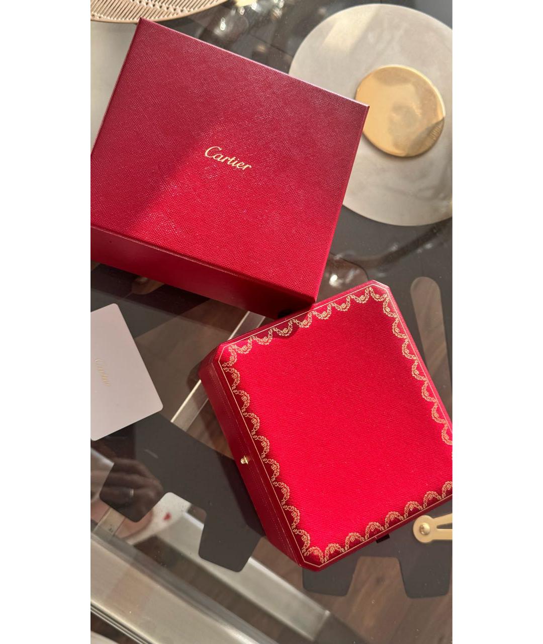 CARTIER Черные металлические часы, фото 5