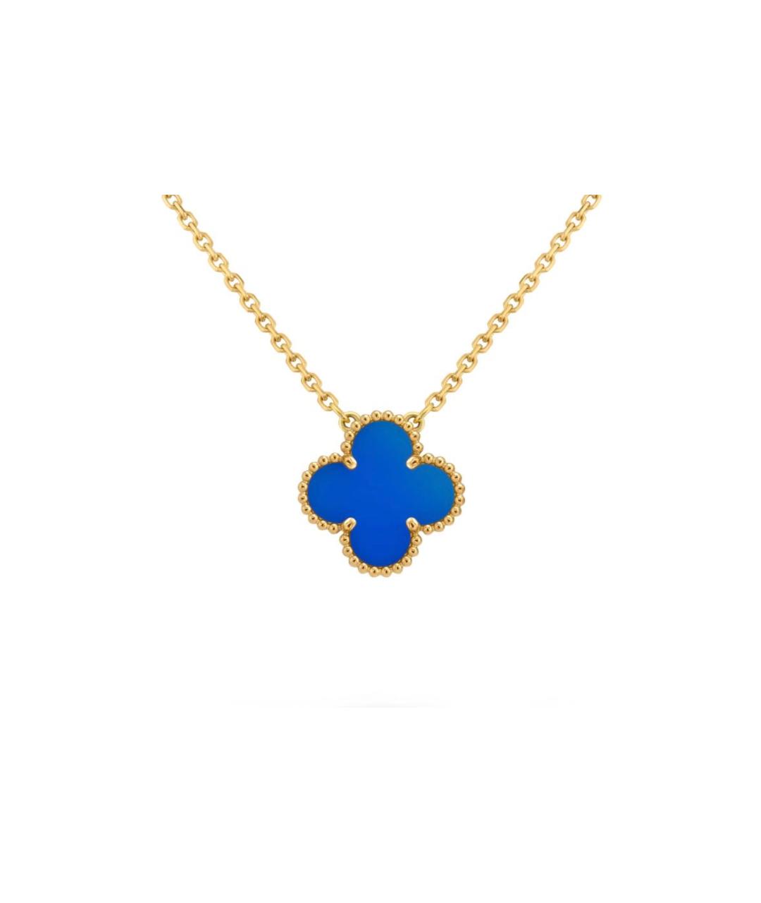 VAN CLEEF & ARPELS Синяя подвеска из желтого золота, фото 1