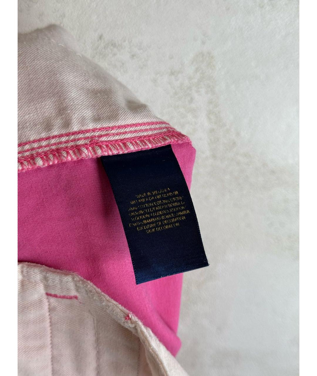 POLO RALPH LAUREN Розовые хлопковые шорты, фото 6