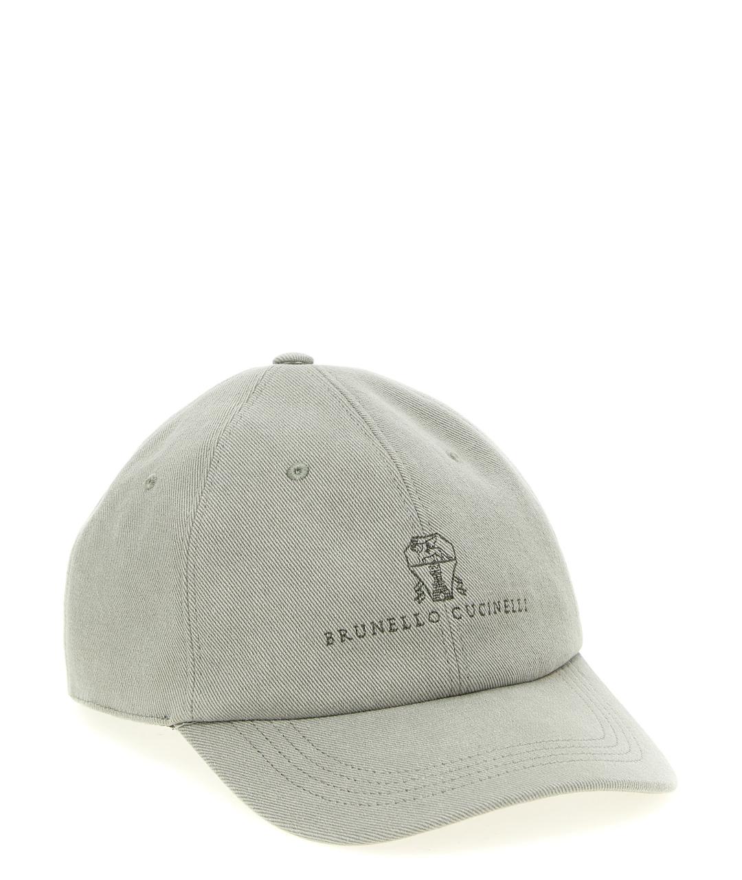 BRUNELLO CUCINELLI Серая хлопковая кепка/бейсболка, фото 2