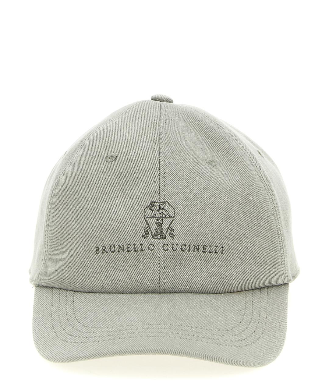 BRUNELLO CUCINELLI Серая хлопковая кепка/бейсболка, фото 1
