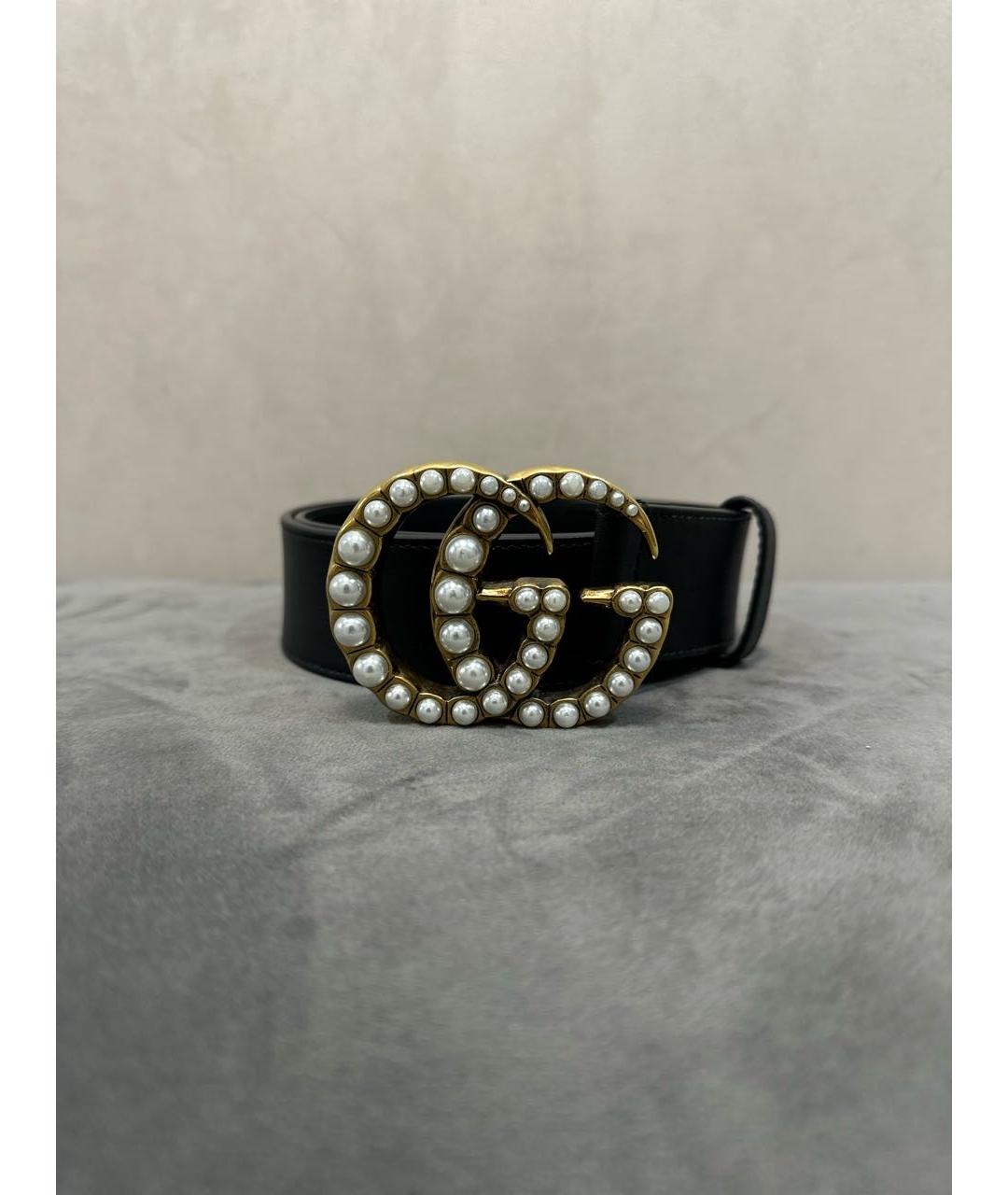 GUCCI Черный кожаный ремень, фото 4