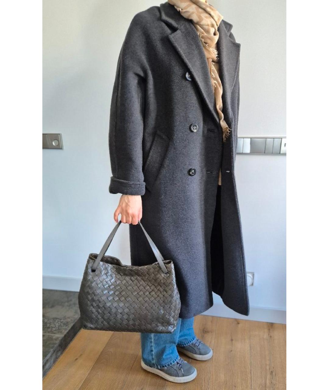 BOTTEGA VENETA Хаки кожаная сумка с короткими ручками, фото 5