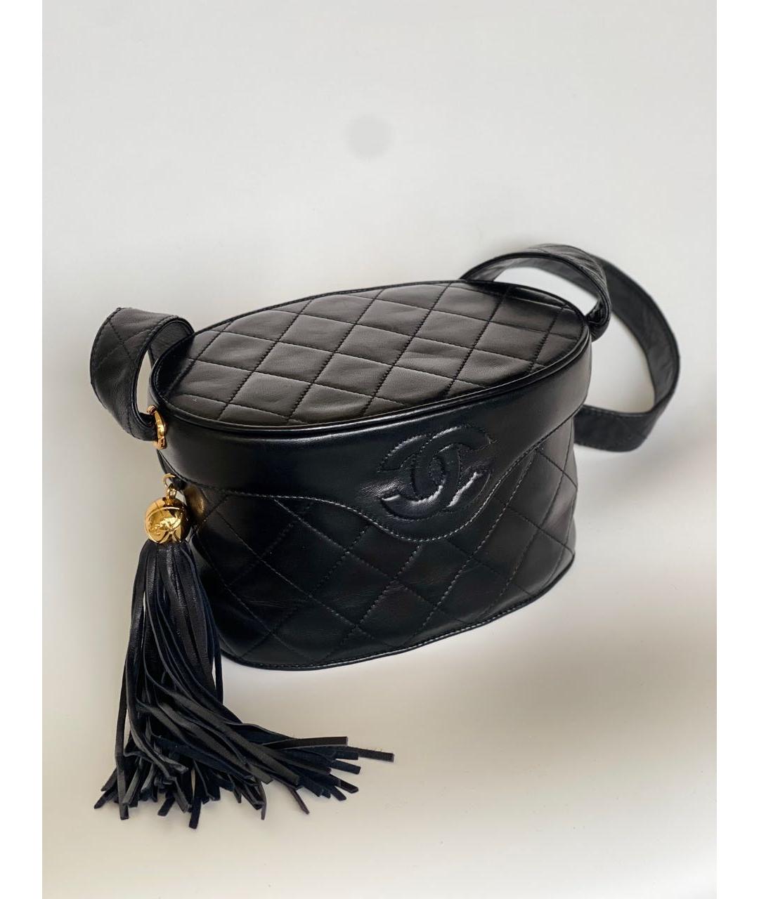 CHANEL Черная кожаная сумка через плечо, фото 4