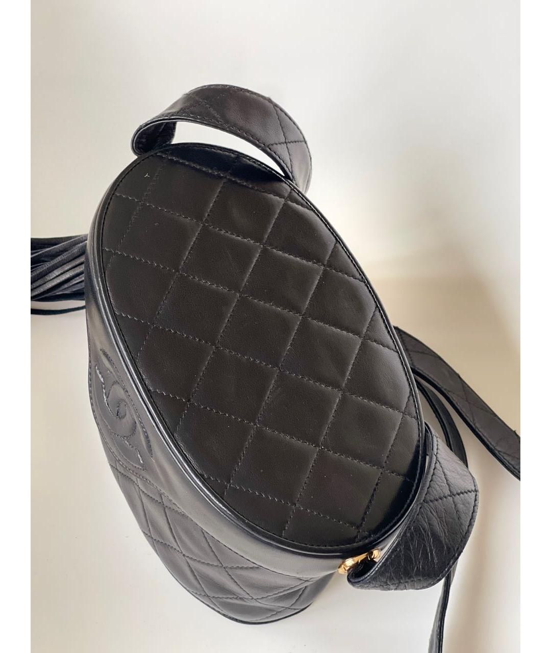 CHANEL Черная кожаная сумка через плечо, фото 3