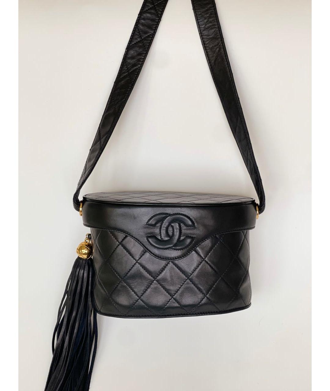 CHANEL Черная кожаная сумка через плечо, фото 9