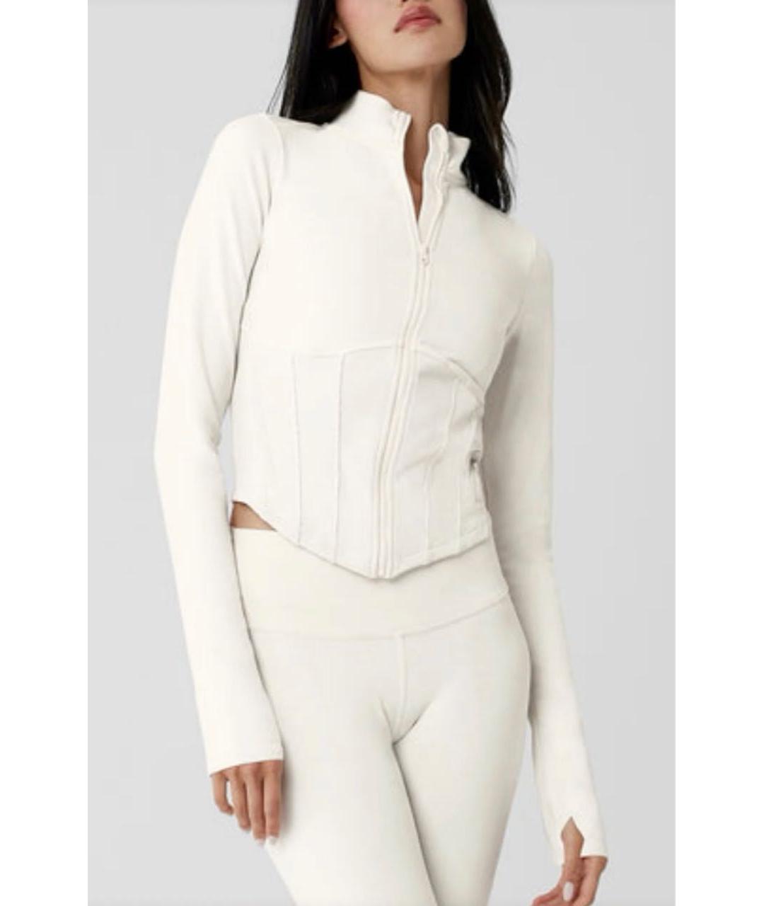 ALO YOGA Белая спортивная куртка, фото 3