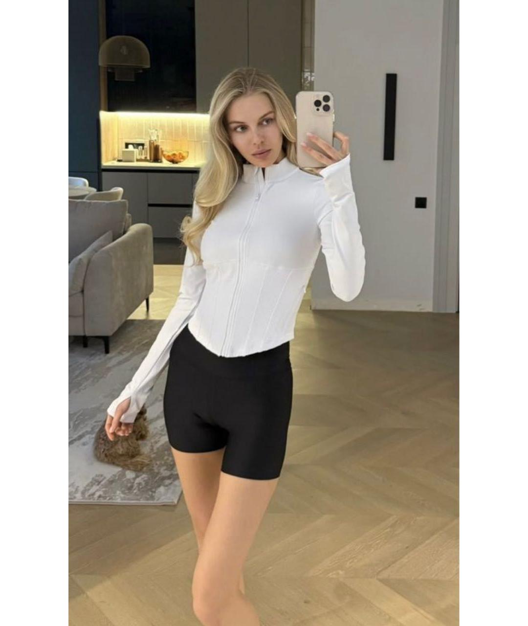 ALO YOGA Белая спортивная куртка, фото 2