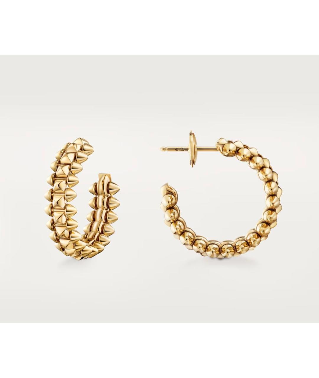 CARTIER Золотые серьги из желтого золота, фото 2
