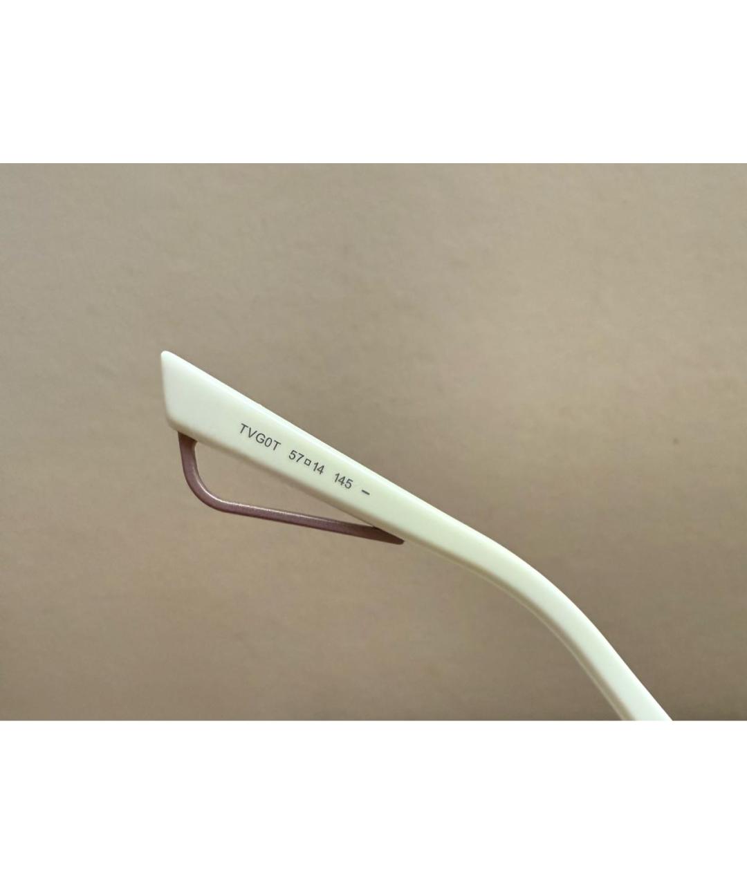 CHRISTIAN DIOR Белые металлические солнцезащитные очки, фото 6