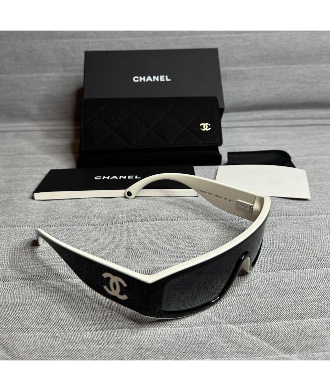 CHANEL Черные пластиковые солнцезащитные очки, фото 2