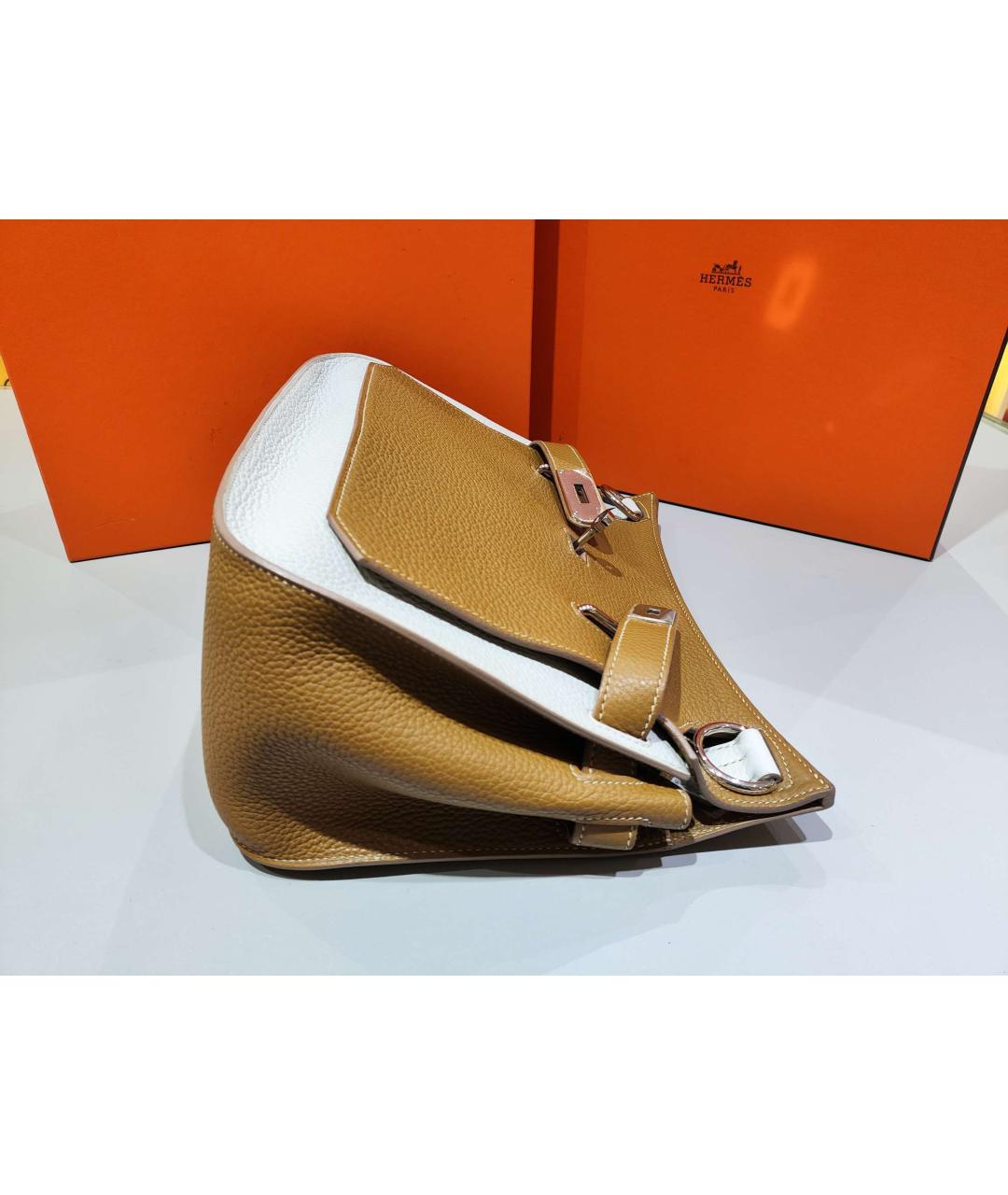 HERMES Коричневая кожаная сумка через плечо, фото 4