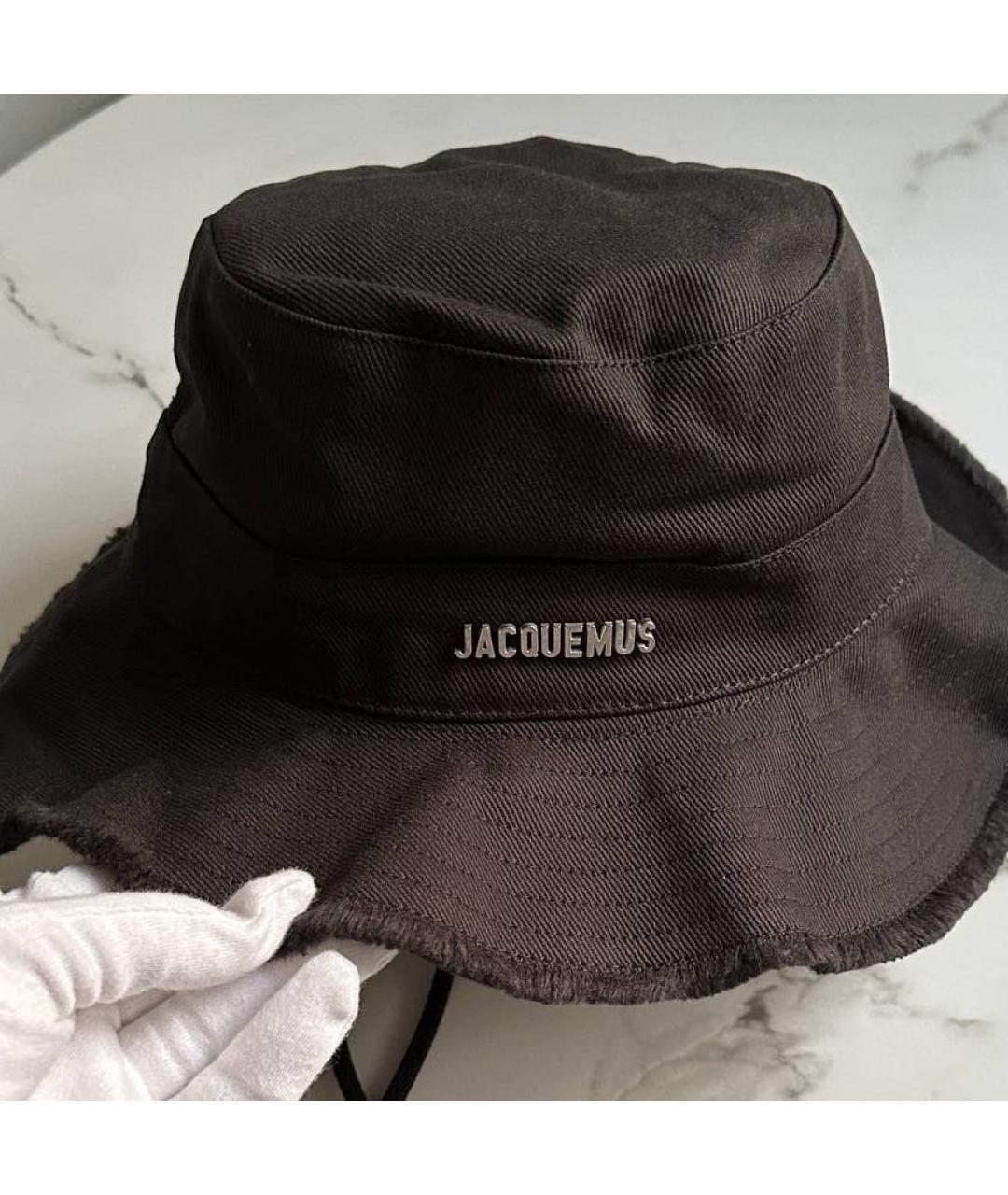 JACQUEMUS Черная хлопковая панама, фото 2