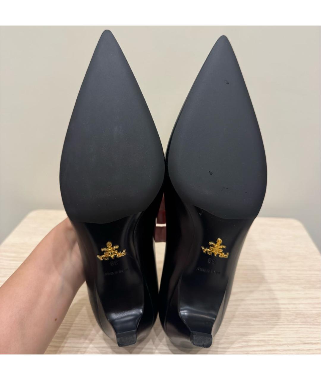 PRADA Черные кожаные туфли, фото 4
