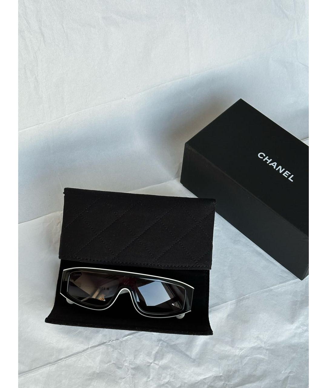 CHANEL Черные пластиковые солнцезащитные очки, фото 4