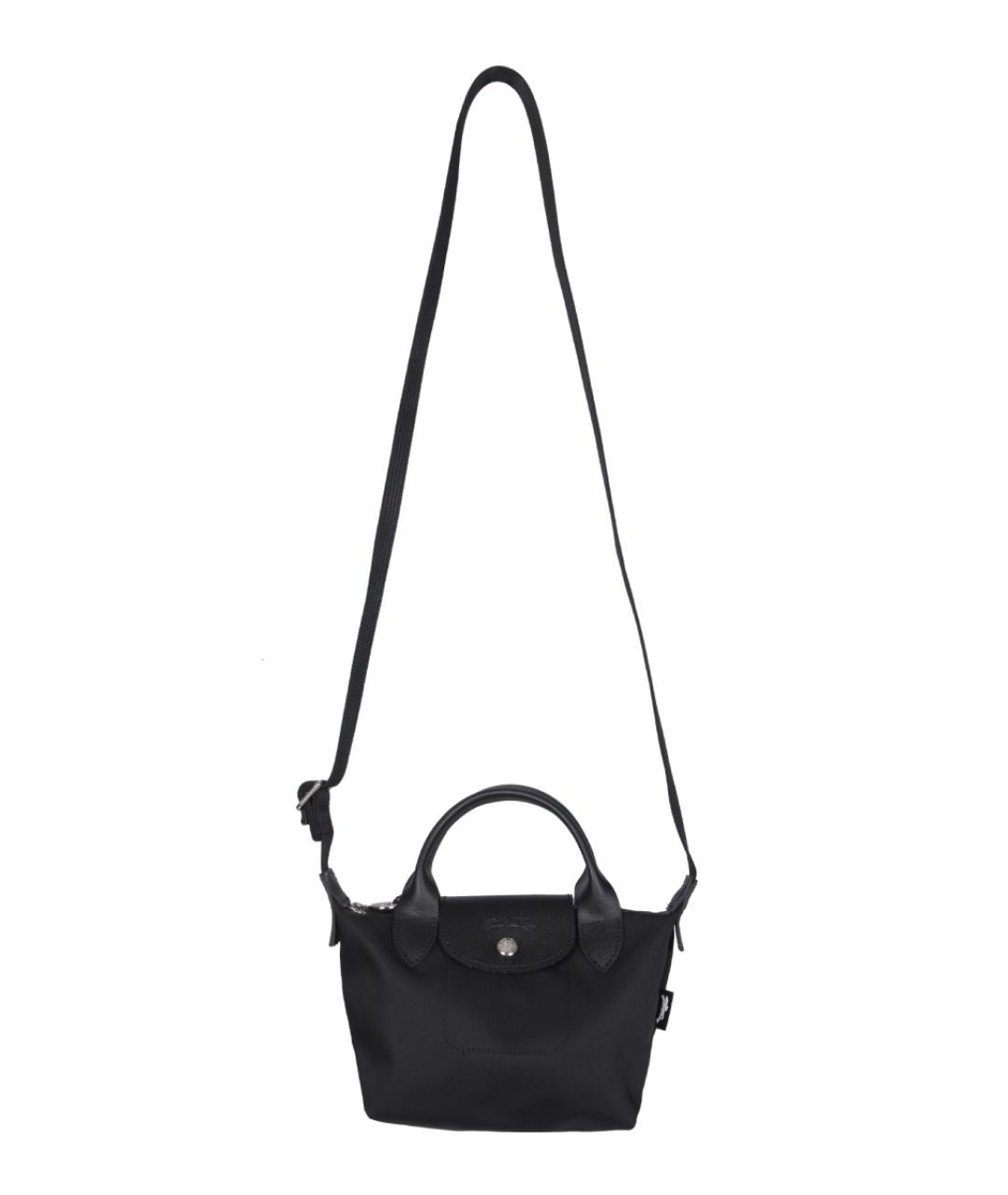 LONGCHAMP Черная синтетическая сумка через плечо, фото 2