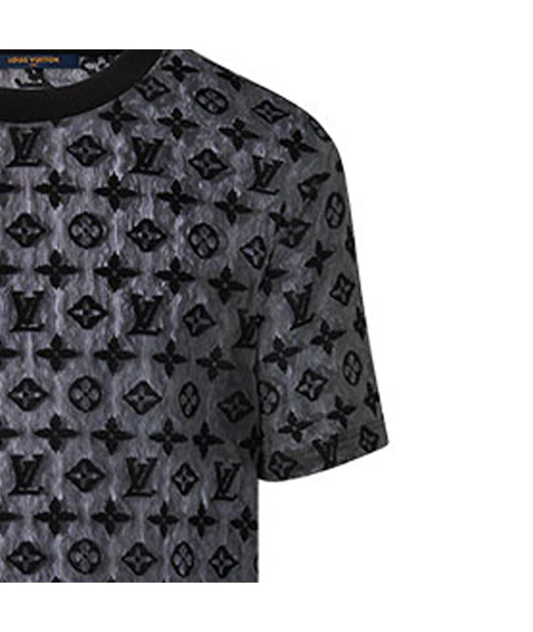 LOUIS VUITTON Серая хлопковая футболка, фото 5