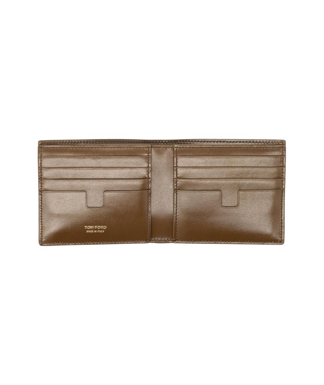 TOM FORD Коричневый кожаный кошелек, фото 3