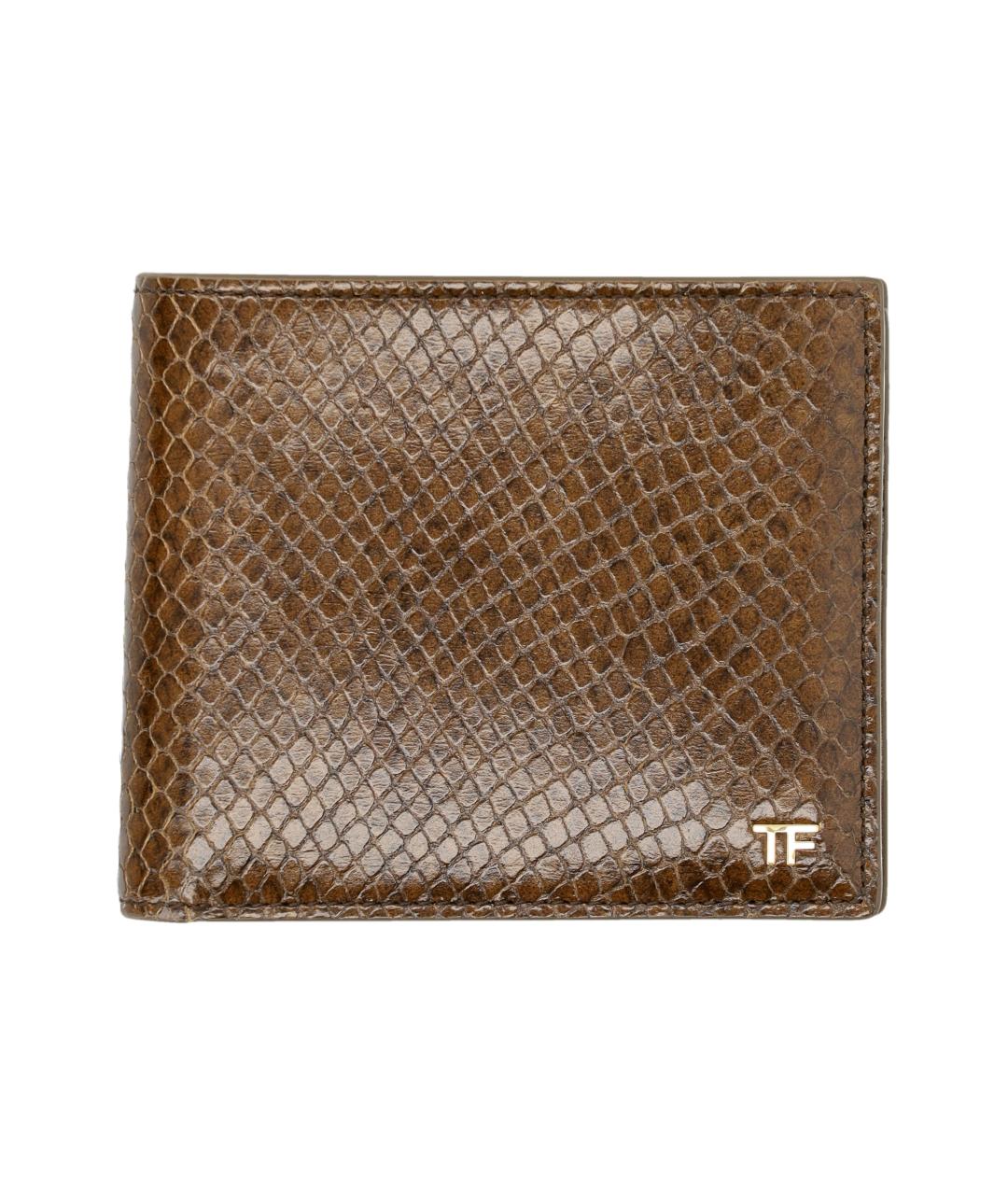 TOM FORD Коричневый кожаный кошелек, фото 1
