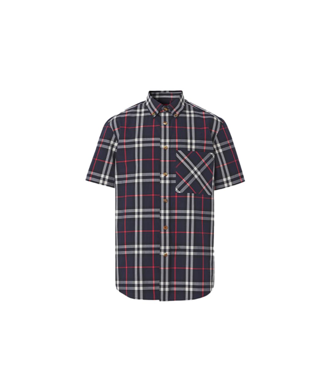 BURBERRY Темно-синяя хлопковая кэжуал рубашка, фото 6