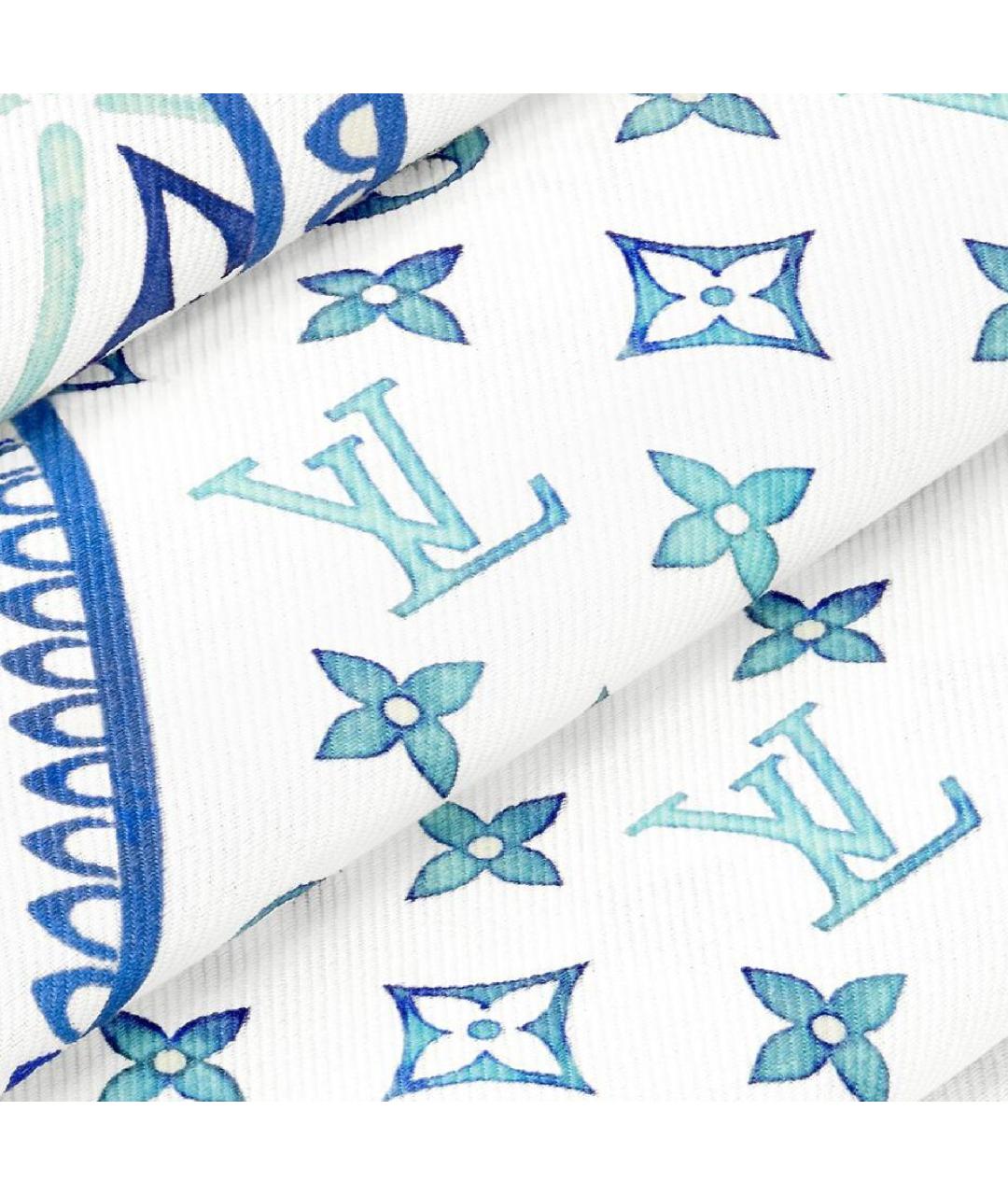 LOUIS VUITTON Голубой платок, фото 3