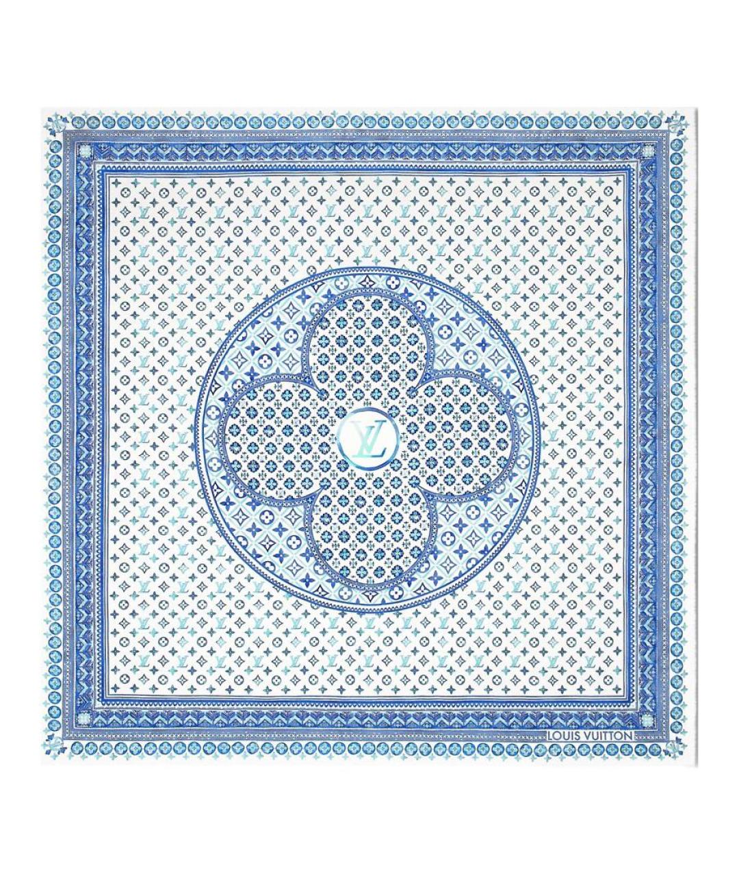 LOUIS VUITTON Голубой платок, фото 2