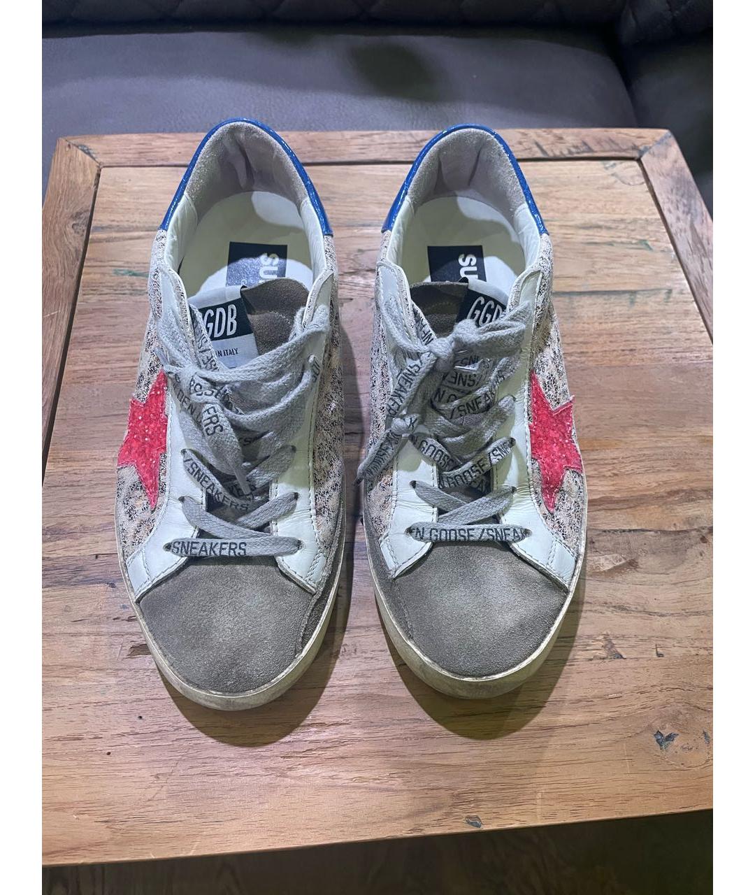 GOLDEN GOOSE DELUXE BRAND Мульти кожаные кеды, фото 2