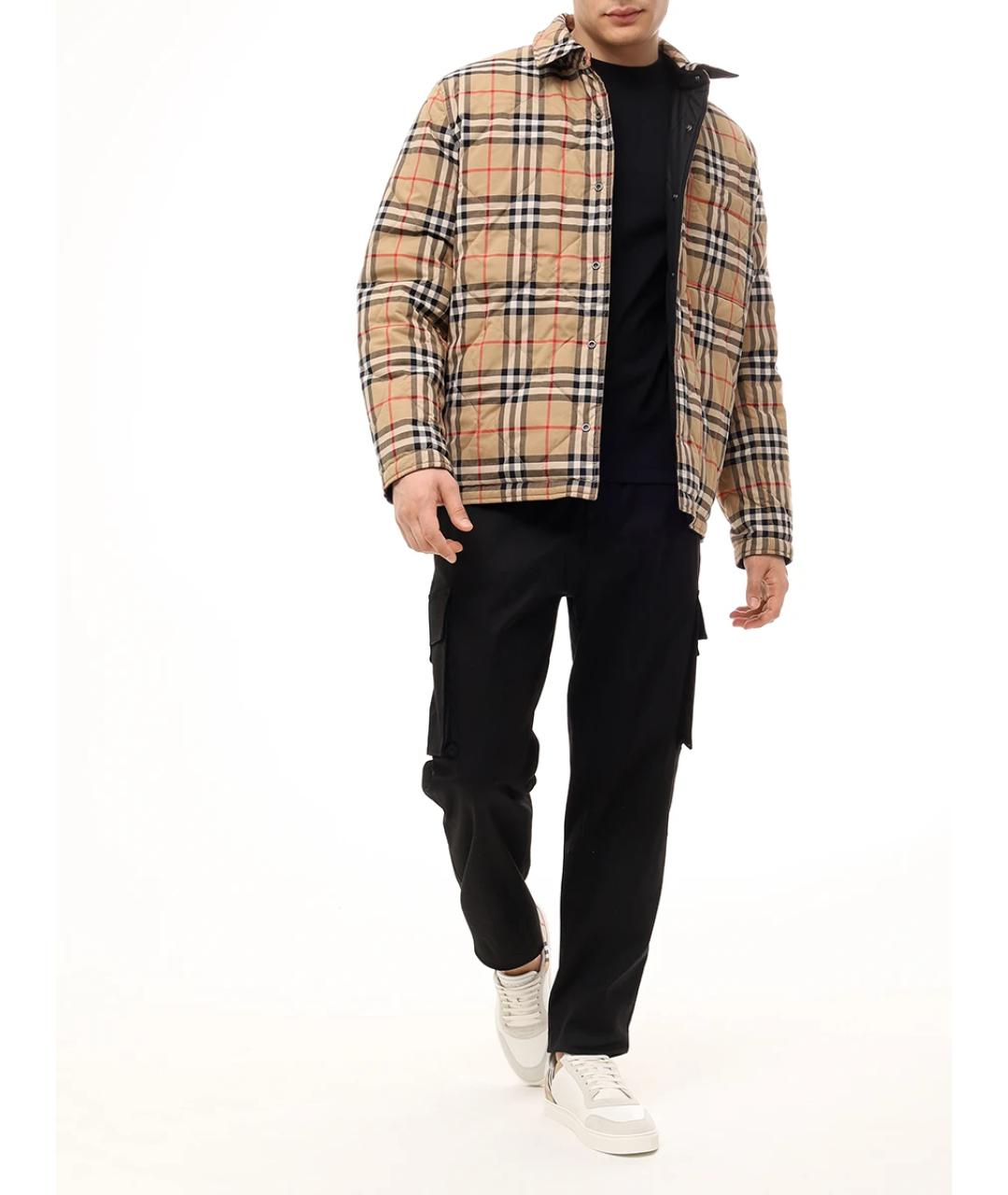 BURBERRY Черная хлопковая футболка, фото 4