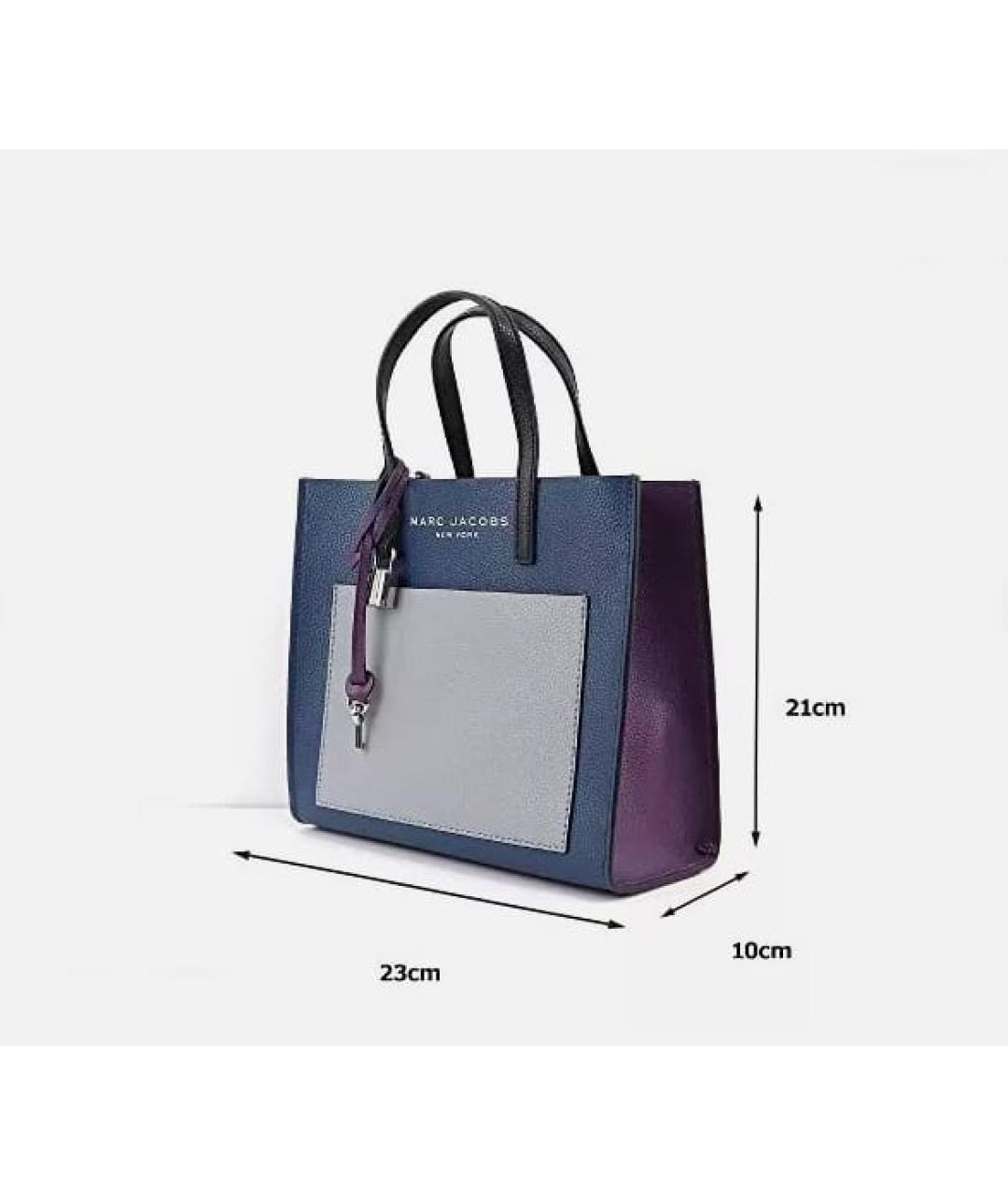 MARC JACOBS Синяя кожаная сумка тоут, фото 3
