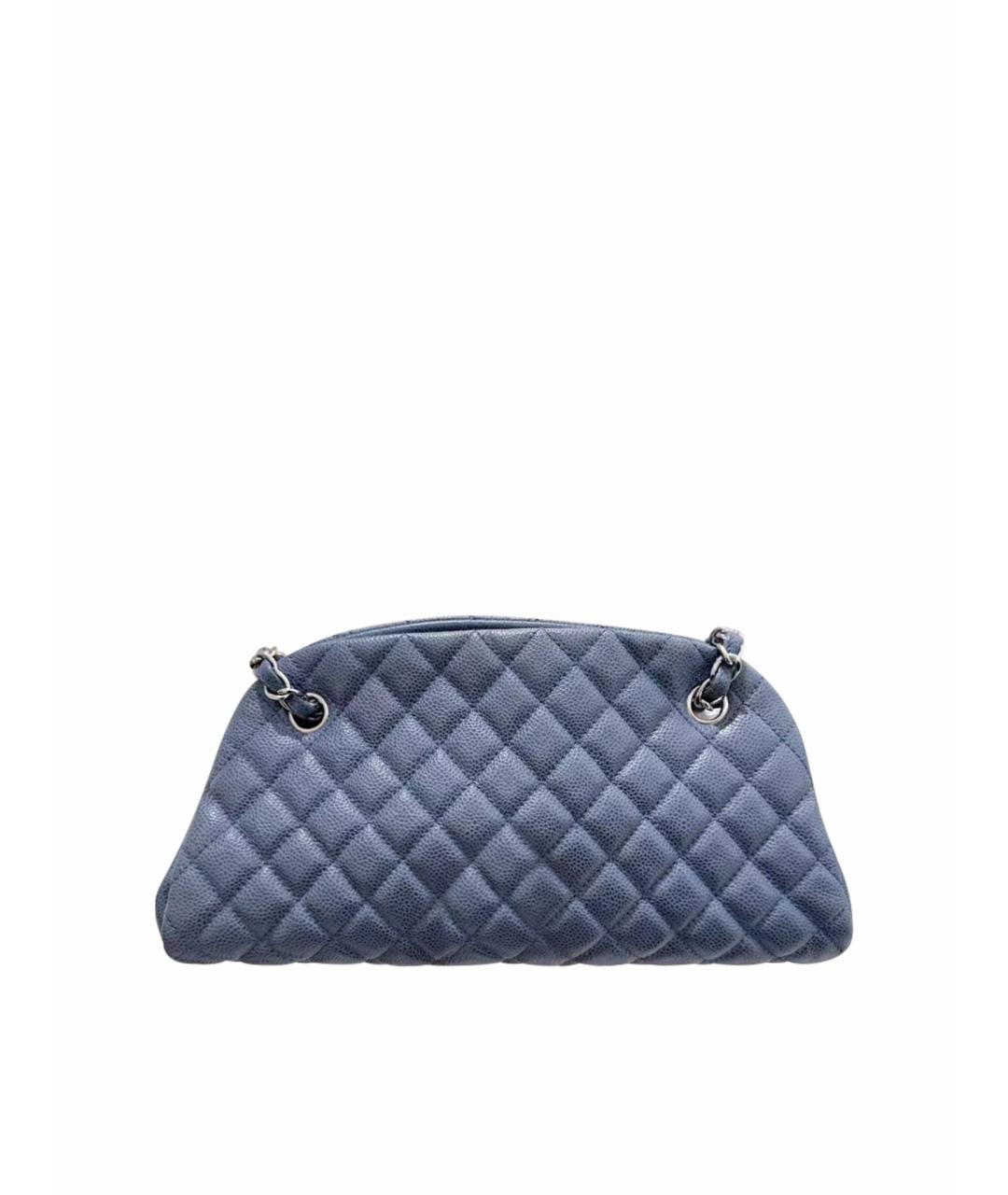 CHANEL Голубая кожаная сумка через плечо, фото 1