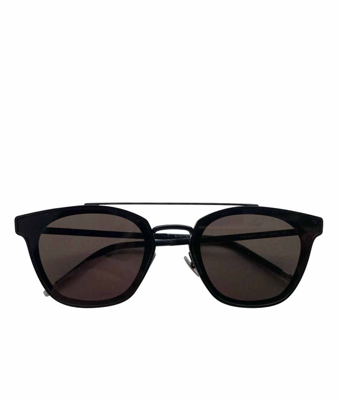 SAINT LAURENT Черные металлические солнцезащитные очки, фото 1