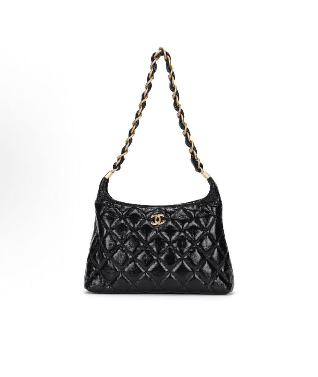 CHANEL Черная кожаная сумка через плечо, фото 1