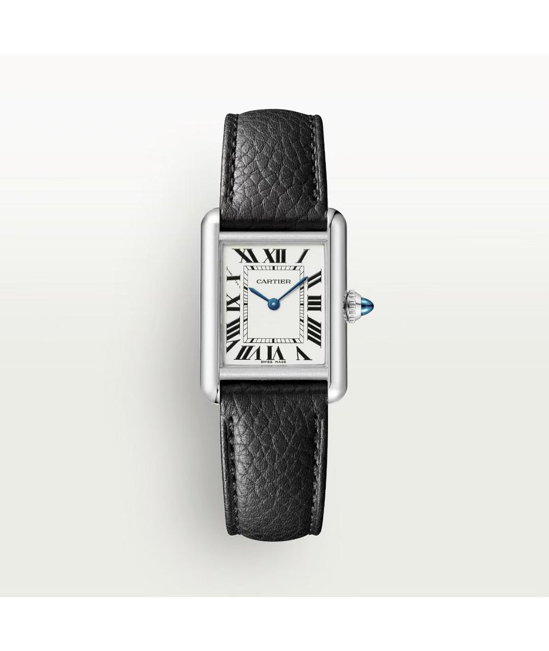 CARTIER Черные металлические часы, фото 3