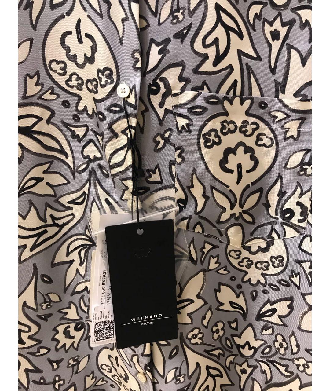 WEEKEND MAX MARA Мульти шелковый костюм с брюками, фото 4
