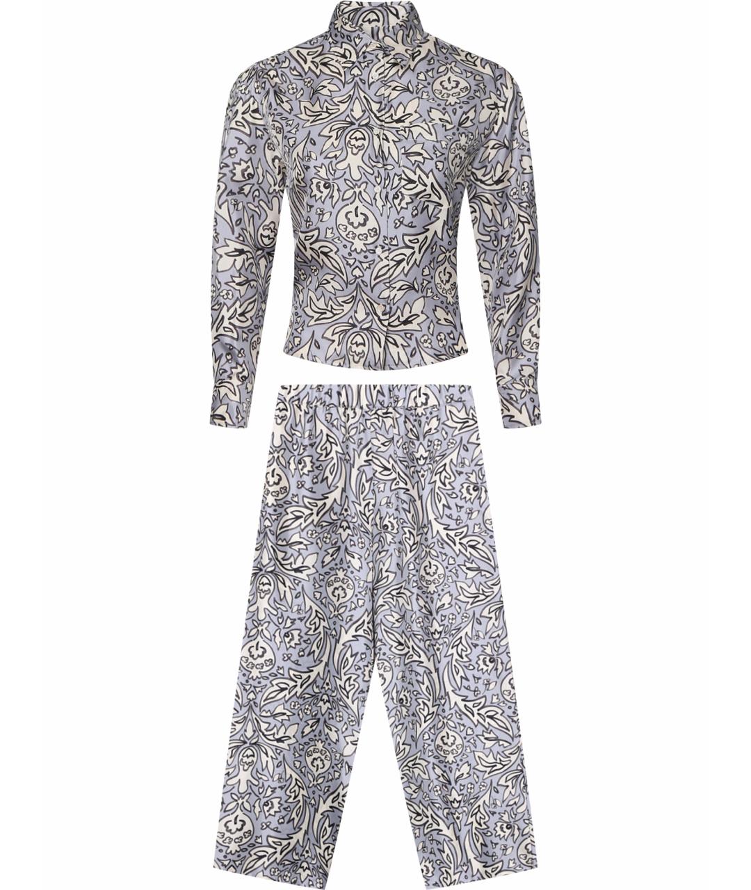 WEEKEND MAX MARA Мульти шелковый костюм с брюками, фото 1