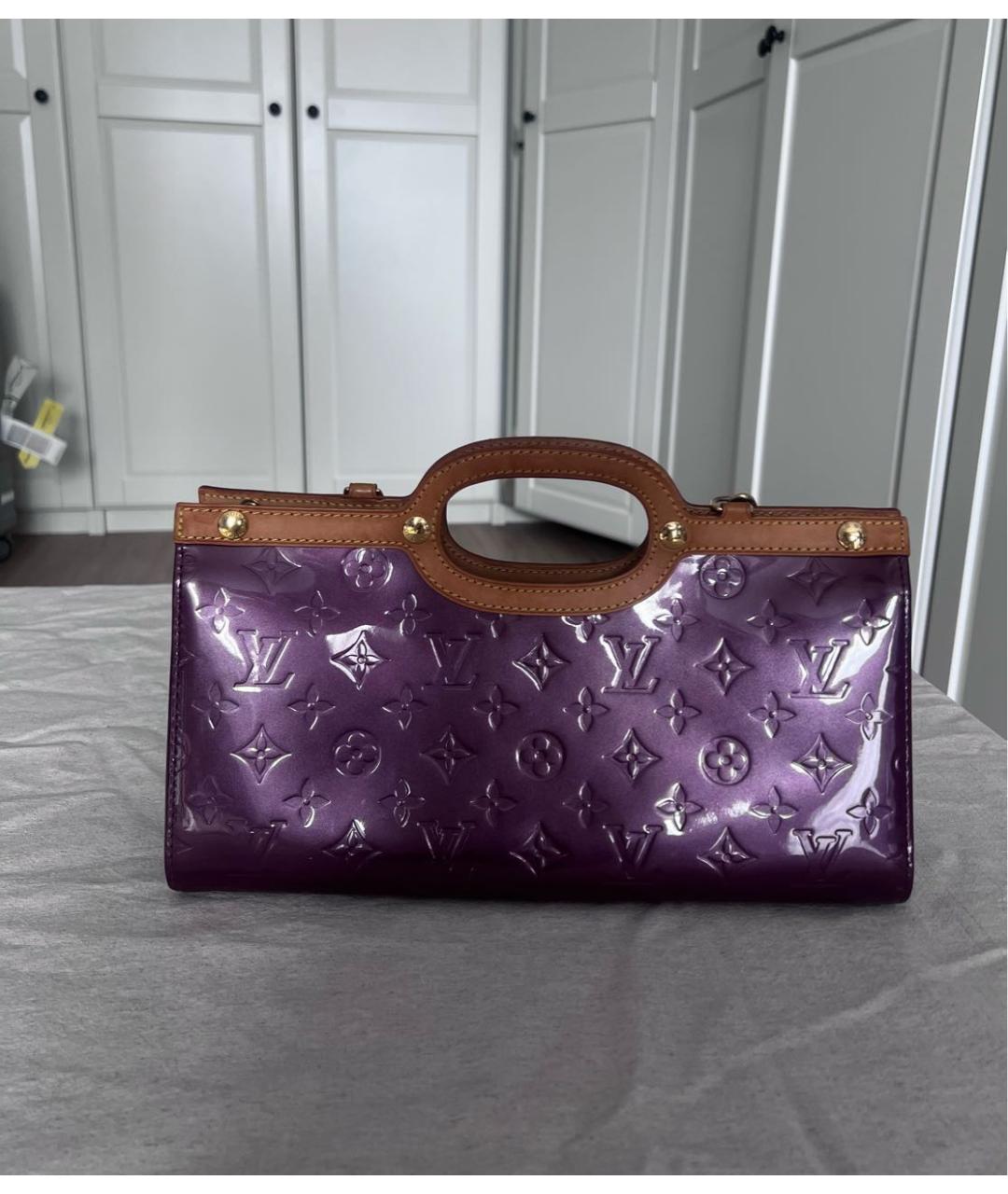 LOUIS VUITTON Фиолетовая сумка с короткими ручками из лакированной кожи, фото 8