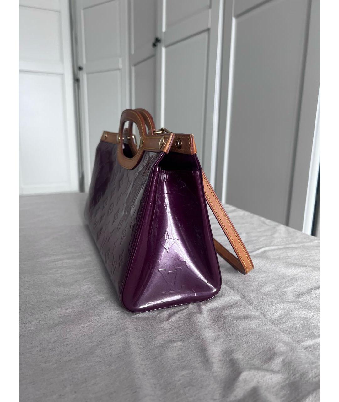 LOUIS VUITTON Фиолетовая сумка с короткими ручками из лакированной кожи, фото 3