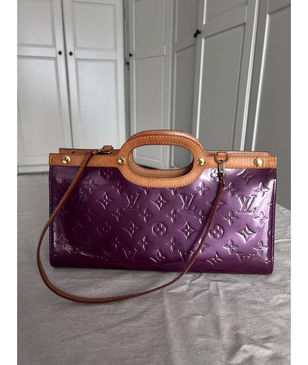 LOUIS VUITTON Фиолетовая сумка с короткими ручками из лакированной кожи, фото 2